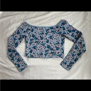 Zara Floral Knit Top Size Xs